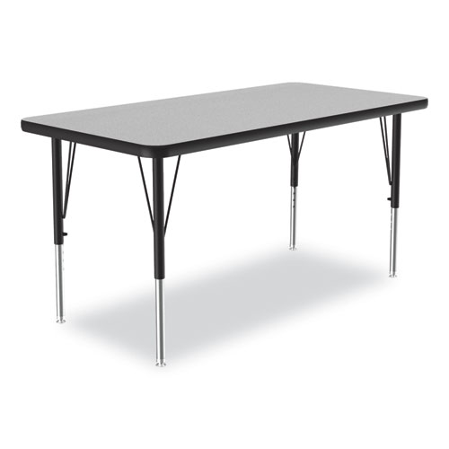 Picture of Adjustable Activity Table, Rectangular, 48" x 24" x 19" to 29", Granite Top, Black Legs, 4/Pallet