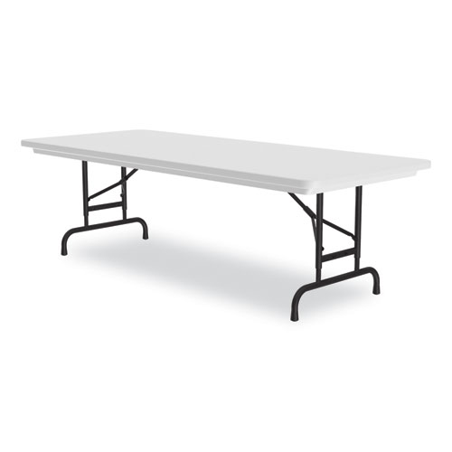 Picture of Adjustable Folding Tables, Rectangular, 72" x 30" x 22" to 32", Gray Granite Top, Black Legs, 4/Pallet