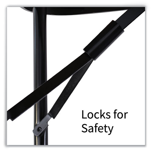 Picture of Adjustable Folding Tables, Rectangular, 72" x 30" x 22" to 32", Yellow Top, Black Legs, 4/Pallet