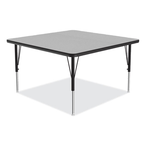 Picture of Adjustable Activity Tables, Square, 48" x 48" x 19" to 29", Gray Top, Black Legs, 4/Pallet