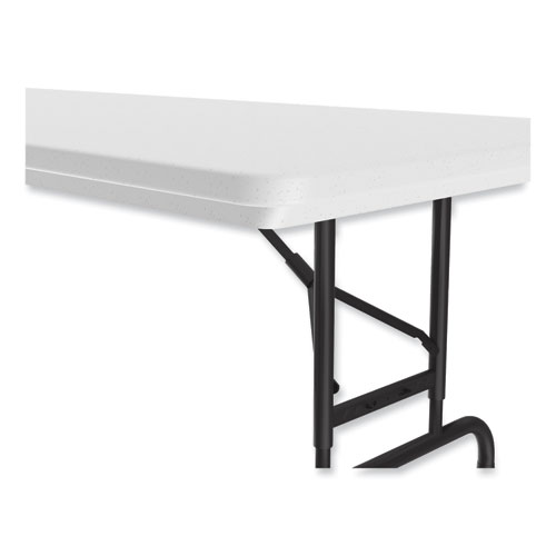 Picture of Adjustable Folding Tables, Rectangular, 96" x 30" x 22" to 32", Gray Granite Top, Black Legs, 4/Pallet