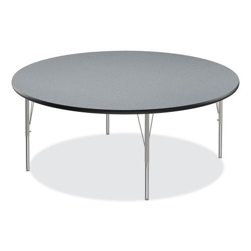 Picture of Height Adjustable Activity Tables, Round, 60" x 19" to 29", Gray Granite Top, Gray Legs, 4/Pallet