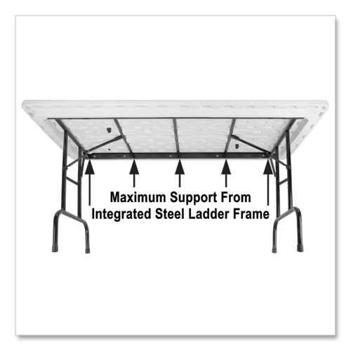 Picture of Adjustable Folding Tables, Rectangular, 60" x 30" x 22" to 32", Mocha Granite Top, Brown Legs, 4/Pallet