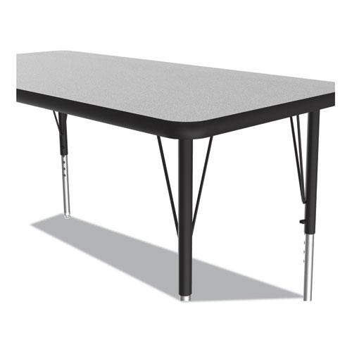 Picture of Adjustable Activity Table, Rectangular, 48" x 24" x 19" to 29", Granite Top, Black Legs, 4/Pallet