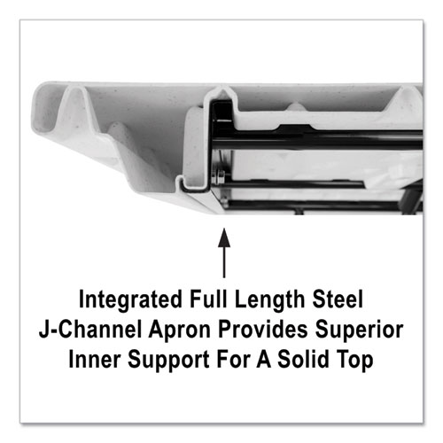 Picture of Adjustable Folding Tables, Rectangular, 72" x 30" x 22" to 32", Gray Granite Top, Black Legs, 4/Pallet