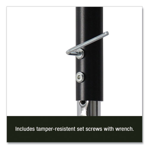 Picture of Dry Erase Markerboard Activity Tables, Round, 42" x 19" to 29", White Top, Black Legs, 4/Pallet