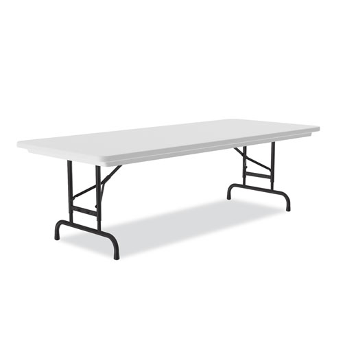 Picture of Adjustable Folding Tables, Rectangular, 72" x 30" x 22" to 32", Gray Granite Top, Black Legs, 4/Pallet