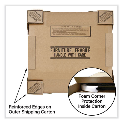 Picture of Dry Erase Markerboard Activity Tables, Round, 42" x 19" to 29", White Top, Black Legs, 4/Pallet