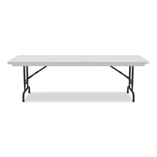 Picture of Adjustable Folding Tables, Rectangular, 96" x 30" x 22" to 32", Gray Granite Top, Black Legs, 4/Pallet