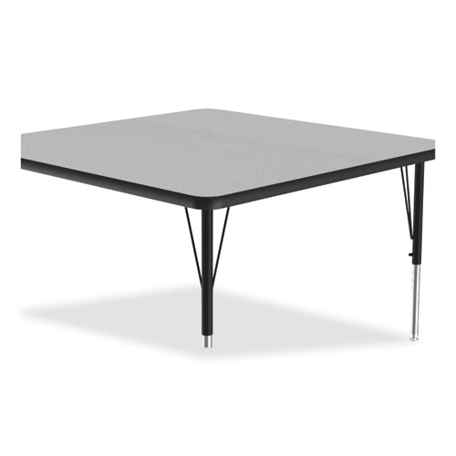 Picture of Adjustable Activity Tables, Square, 48" x 48" x 19" to 29", Gray Top, Black Legs, 4/Pallet