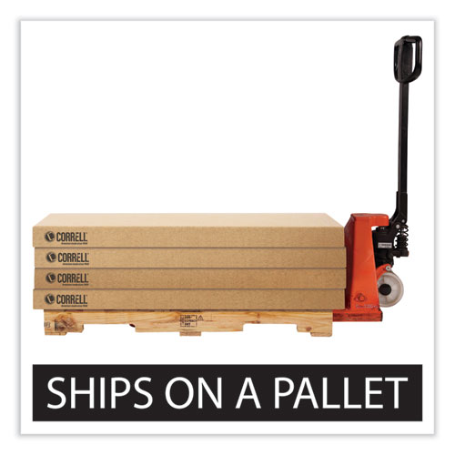 Picture of Adjustable Folding Tables, Rectangular, 72" x 30" x 22" to 32", Yellow Top, Black Legs, 4/Pallet