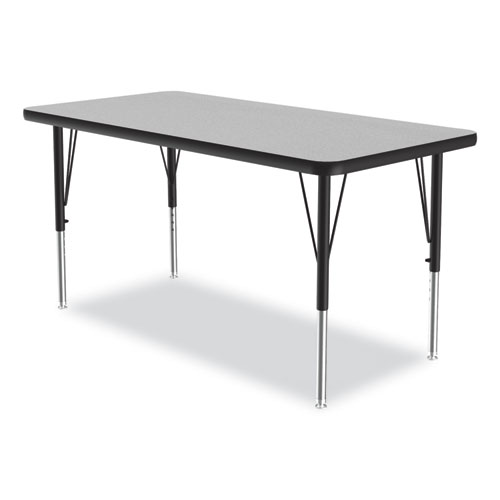 Picture of Adjustable Activity Table, Rectangular, 48" x 24" x 19" to 29", Granite Top, Black Legs, 4/Pallet