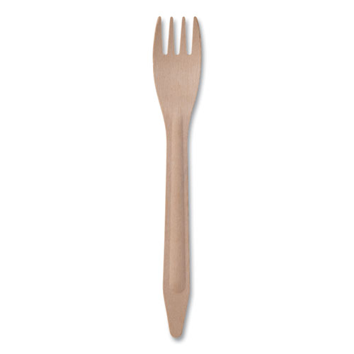 Picture of Wood Cutlery, Fork, Natural, 500/Carton