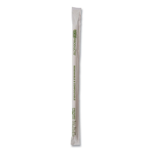 Picture of Renewable and Compostable PHA Straws, 7.75", Natural White, 2,000/Carton