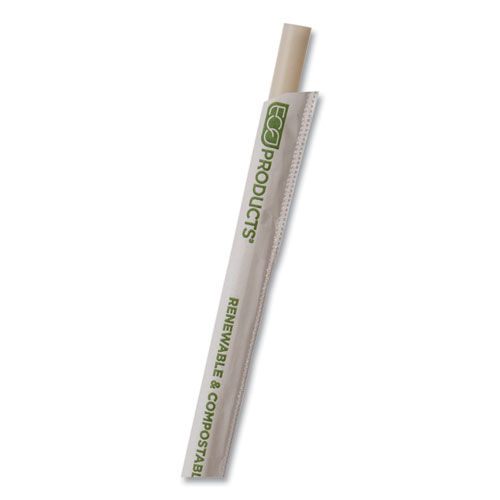 Picture of Renewable and Compostable PHA Straws, 7.75", Natural White, 2,000/Carton