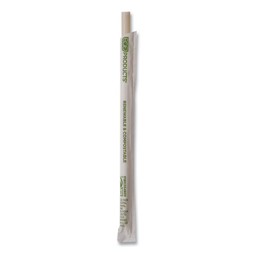 Picture of Renewable and Compostable PHA Straws, 7.75", Natural White, 2,000/Carton