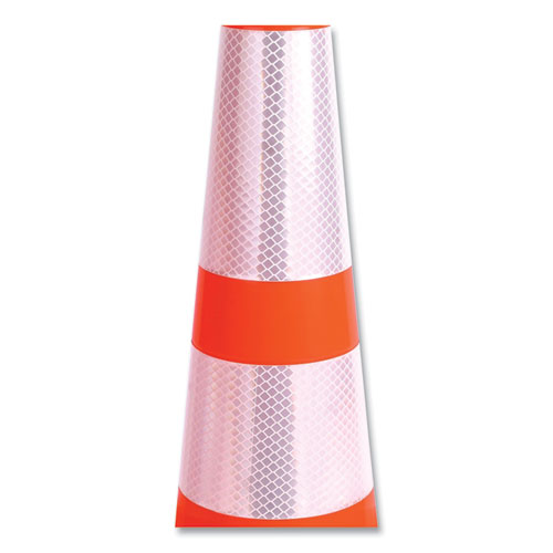 Picture of Traffic Cone, 10.75 x 10.75 x 28, Orange/Silver/Black