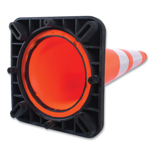 Picture of Traffic Cone, 10.75 x 10.75 x 28, Orange/Silver/Black