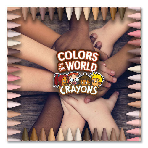 Picture of Colors of the World Crayons Classpack, Assorted Colors, 480/Pack