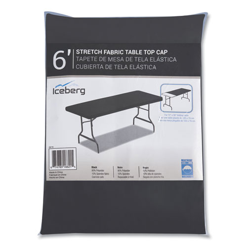 Picture of iGear Fabric Table Top Cap Cover, Polyester, 30 x 72, Black