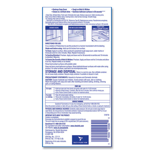 Picture of Power Foam Bathroom Cleaner, 24 oz Aerosol Spray