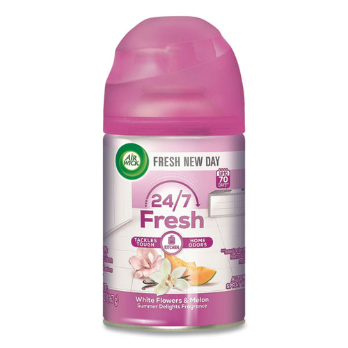 Picture of Freshmatic Life Scents Starter Kit, White Flowers and Melon Summer Delights, 5.89 oz Aerosol Spray, 4/Carton