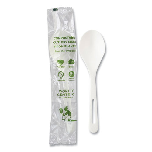 Picture of TPLA Compostable Cutlery, Soup Spoon, White, 750/Carton