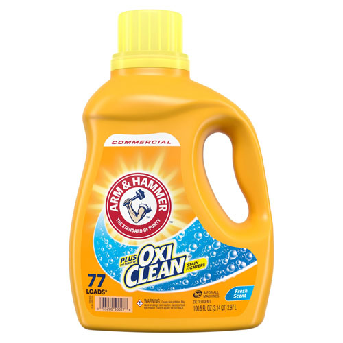 Picture of OxiClean Concentrated Liquid Laundry Detergent, Fresh, 100.5 oz Bottle, 4/Carton