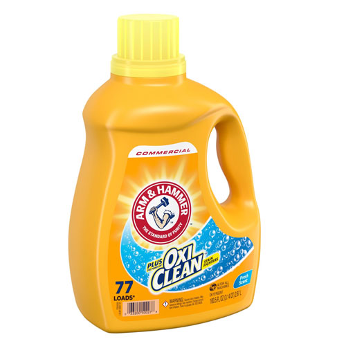 Picture of OxiClean Concentrated Liquid Laundry Detergent, Fresh, 100.5 oz Bottle, 4/Carton