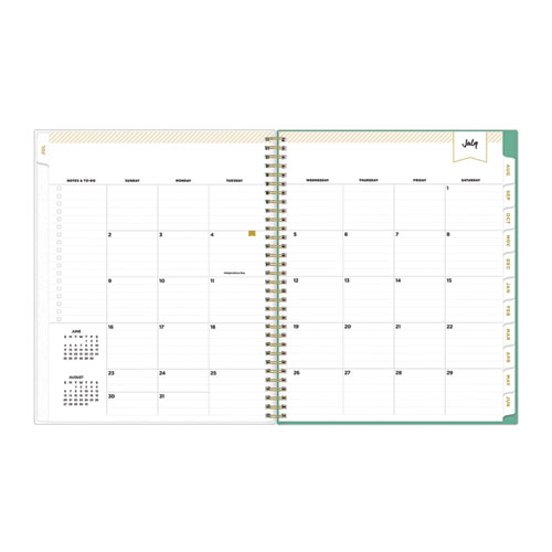 Picture of Day Designer Academic Year Weekly/Monthly Frosted Planner, Palms Artwork, 11 x 8.5, 12-Month (July to June): 2024 to 2025