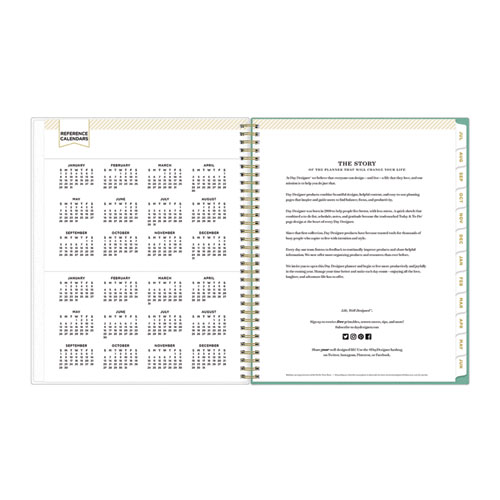 Picture of Day Designer Academic Year Weekly/Monthly Frosted Planner, Palms Artwork, 11 x 8.5, 12-Month (July to June): 2024 to 2025