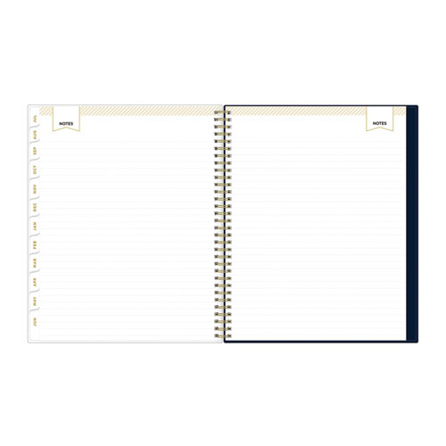 Picture of Day Designer Peyton Create-Your-Own Cover Weekly/Monthly Planner, Floral, 11 x 8.5, Navy, 12-Month (July to June): 2024-2025