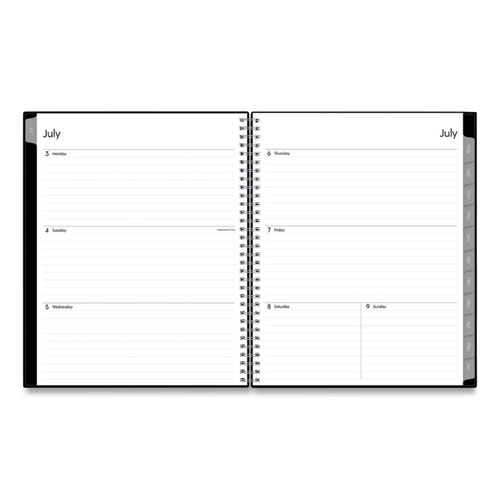 Picture of Enterprise Academic Weekly/Monthly Planner, 11 x 8.5, Black Cover, 12-Month (July to June): 2024 to 2025