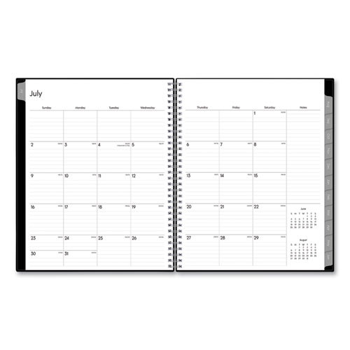 Picture of Enterprise Academic Weekly/Monthly Planner, 11 x 8.5, Black Cover, 12-Month (July to June): 2024 to 2025