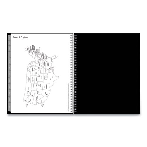 Picture of Enterprise Academic Weekly/Monthly Planner, 11 x 8.5, Black Cover, 12-Month (July to June): 2024 to 2025