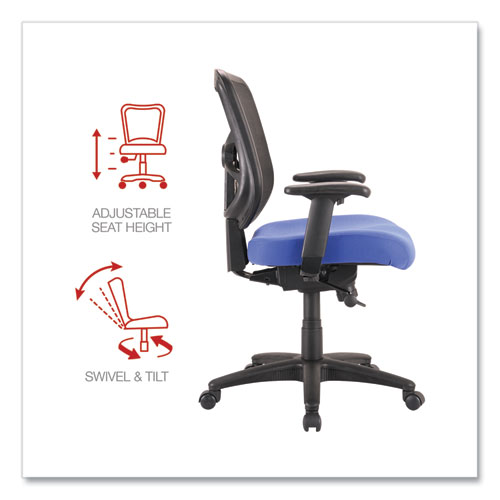 Picture of Alera Elusion Series Mesh Mid-Back Swivel/Tilt Chair, Supports Up to 275 lb, 17.9" to 21.8" Seat Height, Navy Seat