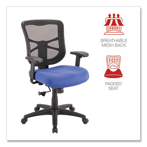 Picture of Alera Elusion Series Mesh Mid-Back Swivel/Tilt Chair, Supports Up to 275 lb, 17.9" to 21.8" Seat Height, Navy Seat