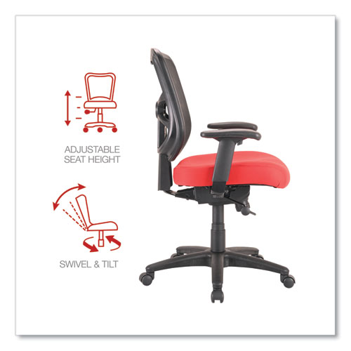 Picture of Alera Elusion Series Mesh Mid-Back Swivel/Tilt Chair, Supports Up to 275 lb, 17.9" to 21.8" Seat Height, Red