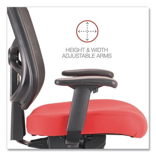 Picture of Alera Elusion Series Mesh Mid-Back Swivel/Tilt Chair, Supports Up to 275 lb, 17.9" to 21.8" Seat Height, Red