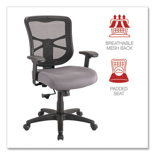 Picture of Alera Elusion Series Mesh Mid-Back Swivel/Tilt Chair, Supports Up to 275 lb, 17.9" to 21.8" Seat Height, Gray Seat