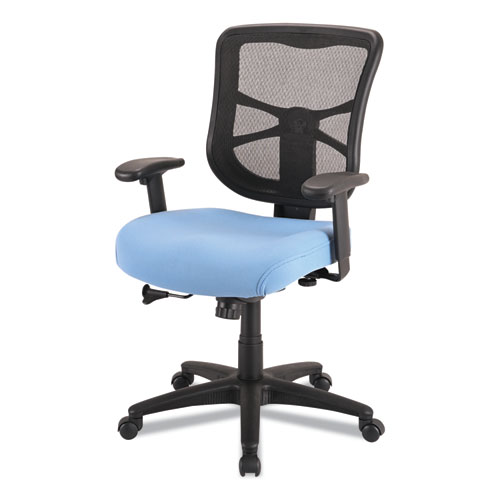 Picture of Alera Elusion Series Mesh Mid-Back Swivel/Tilt Chair, Supports Up to 275 lb, 17.9" to 21.8" Seat Height, Light Blue Seat