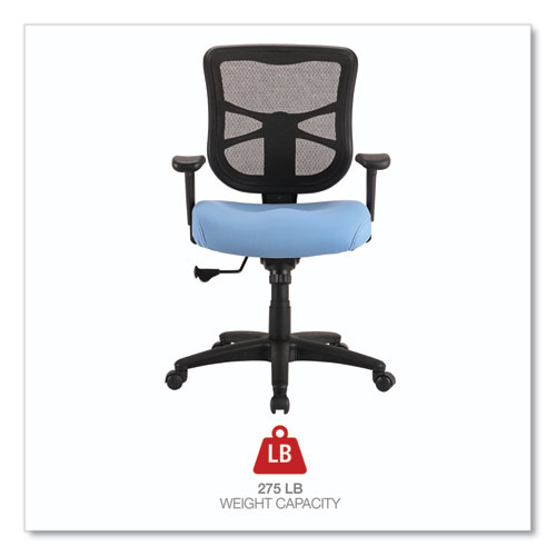 Picture of Alera Elusion Series Mesh Mid-Back Swivel/Tilt Chair, Supports Up to 275 lb, 17.9" to 21.8" Seat Height, Light Blue Seat