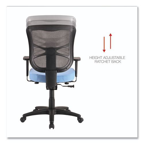 Picture of Alera Elusion Series Mesh Mid-Back Swivel/Tilt Chair, Supports Up to 275 lb, 17.9" to 21.8" Seat Height, Light Blue Seat