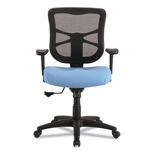 Picture of Alera Elusion Series Mesh Mid-Back Swivel/Tilt Chair, Supports Up to 275 lb, 17.9" to 21.8" Seat Height, Light Blue Seat