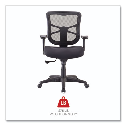 Picture of Alera Elusion Series Mesh Mid-Back Swivel/Tilt Chair, Supports Up to 275 lb, 17.9" to 21.8" Seat Height, Black