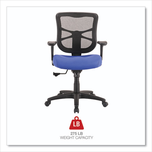 Picture of Alera Elusion Series Mesh Mid-Back Swivel/Tilt Chair, Supports Up to 275 lb, 17.9" to 21.8" Seat Height, Navy Seat