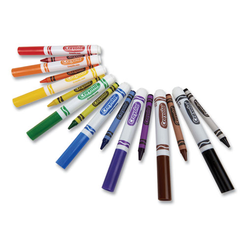 Picture of Crayons and Markers Combo Classpack, Eight Colors, 256/Set