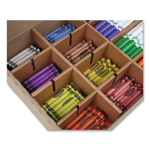 Picture of Crayons and Markers Combo Classpack, Eight Colors, 256/Set