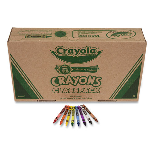 Picture of Classpack Regular Crayons, 8 Colors, 800/Box