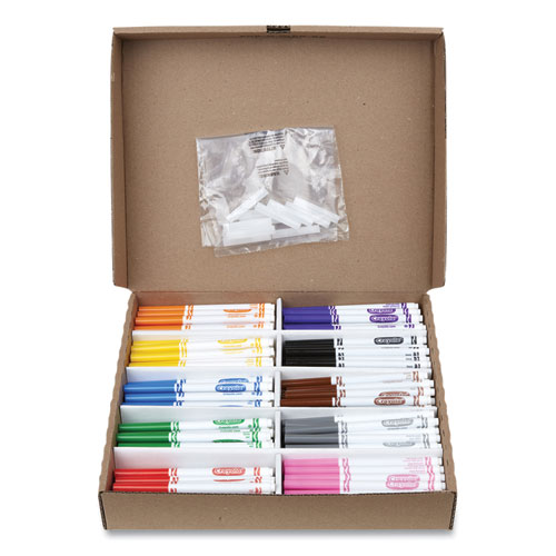 Picture of Fine Line 200-Count Classpack Non-Washable Marker, Fine Bullet Tip, Assorted Colors, 200/Box